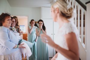 bridesmaid-bride-reaction-emotional-wedding-leicestershire